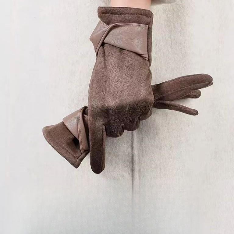 手套女秋冬高级感冬季2025新款加绒保暖防寒风触屏骑行开车