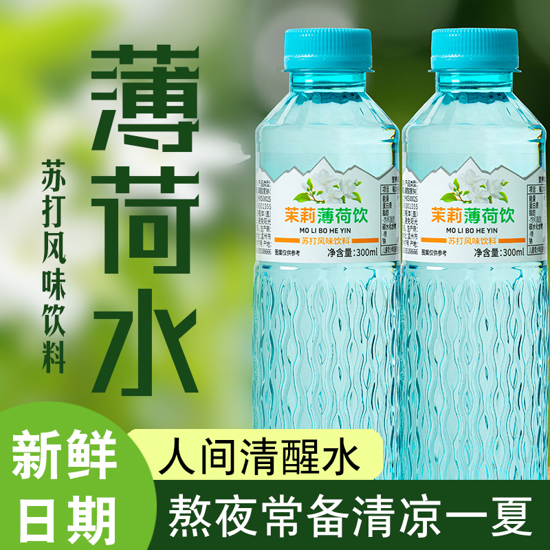 【0脂0卡】茉莉薄荷苏打水300ml*12瓶夏日解渴解腻苏打水饮料新日期