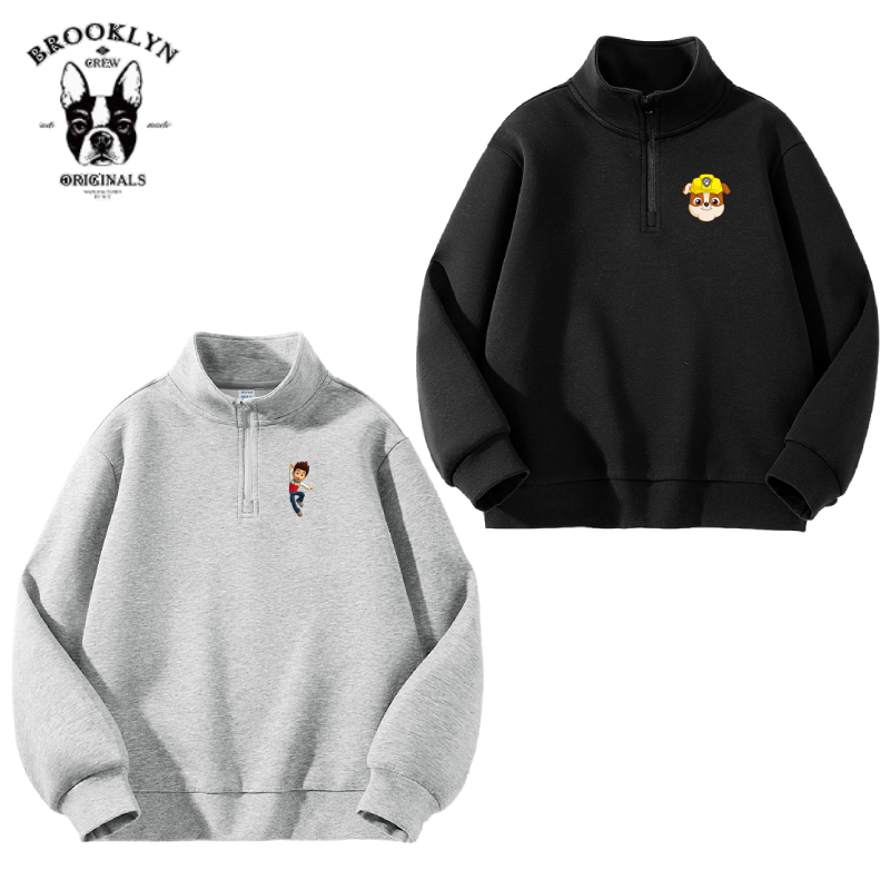 汪汪队儿童春秋款卫衣2025新款男童秋季运动服半开襟长袖上衣时髦