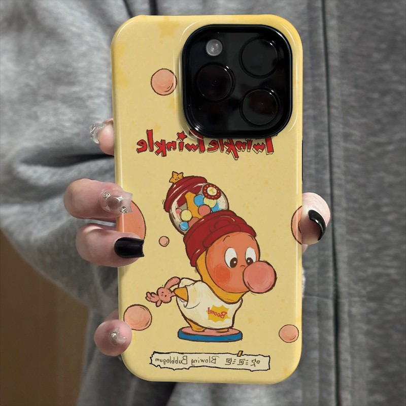 泡泡星星人菲林二合一适用iPhone16新款15promax可爱12手机壳1413