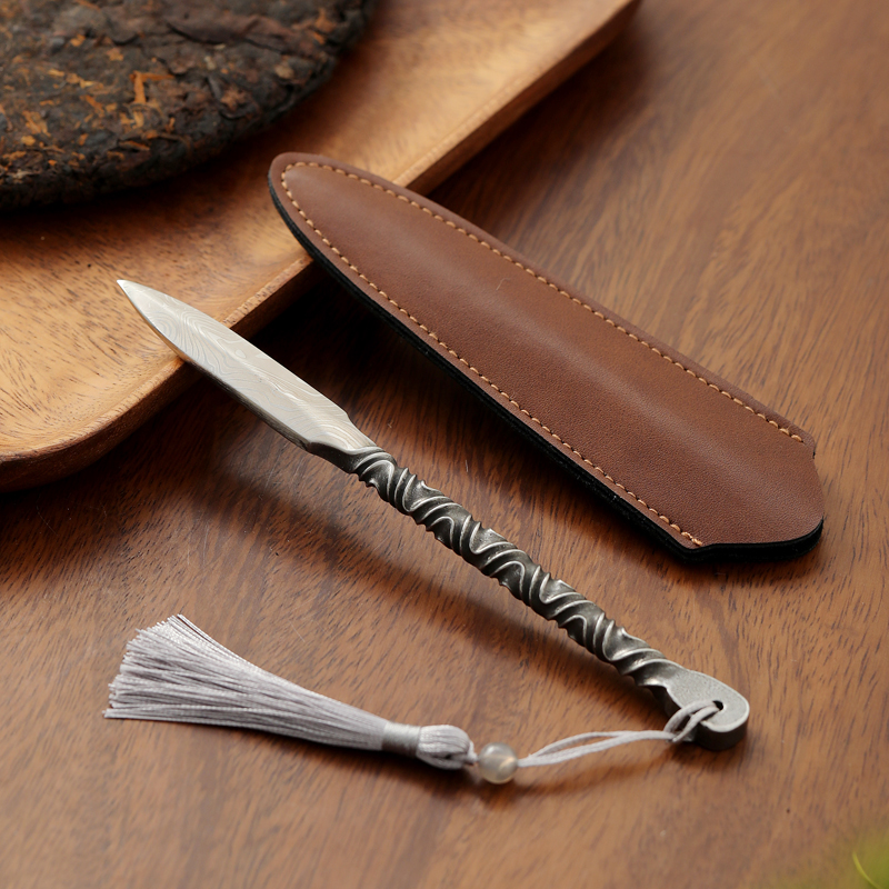 普洱茶茶刀茶针不锈钢纯手工锻打茶锥撬茶饼专用工具高端茶具配件