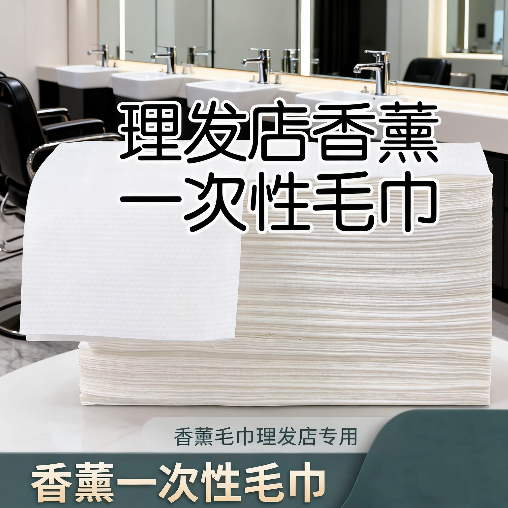 理发店香薰一次性毛巾超强吸水柔软亲肤单张折叠方便拿取洗护