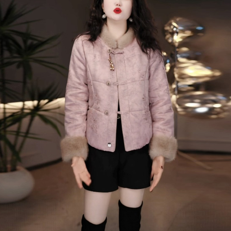 洋气高级感新中式棉服女装爆款2025新款气质显瘦保暖棉衣外套