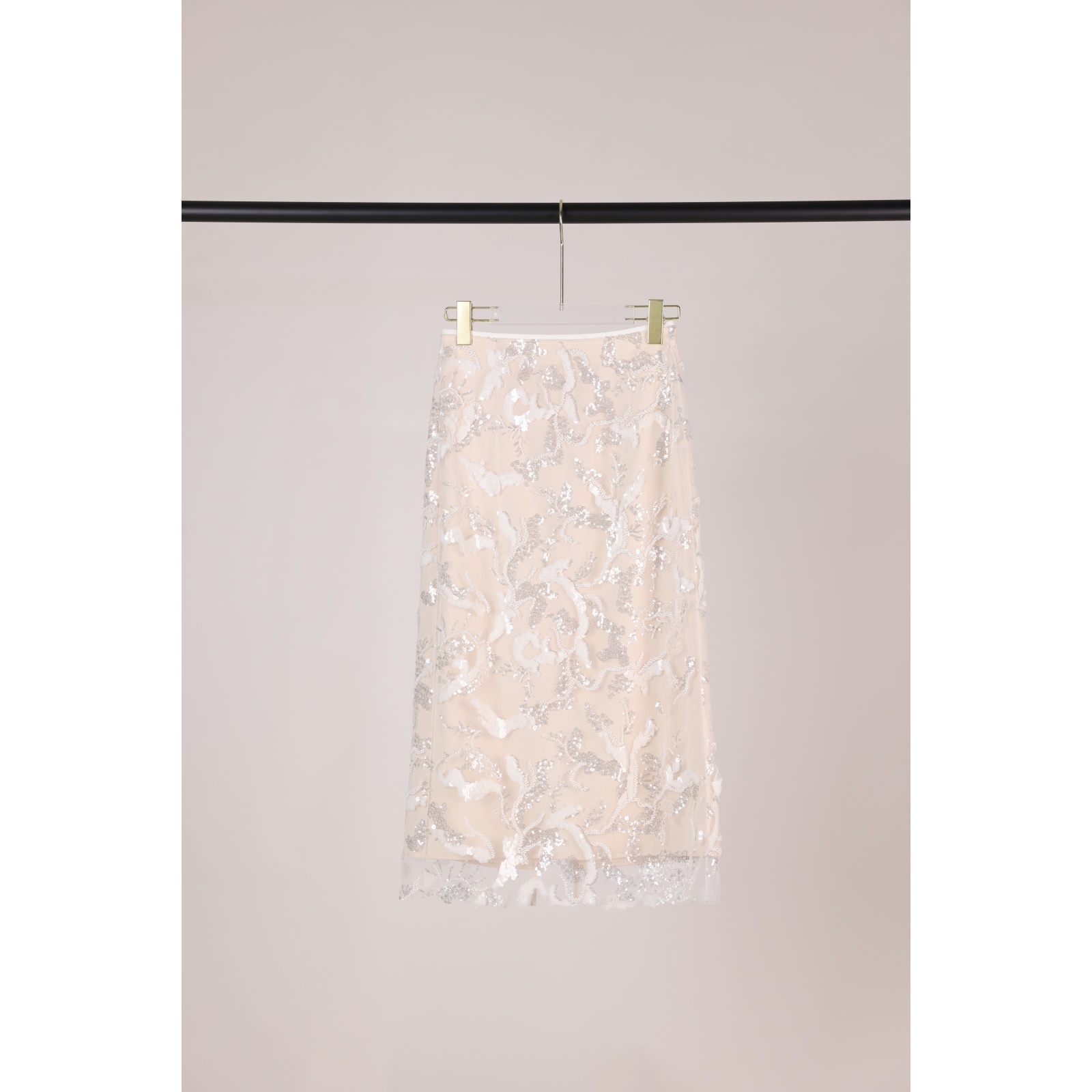 ANGELIAORIGINAL雪松恋曲  重工钉珠刺绣秋冬时尚珠片半身裙#038