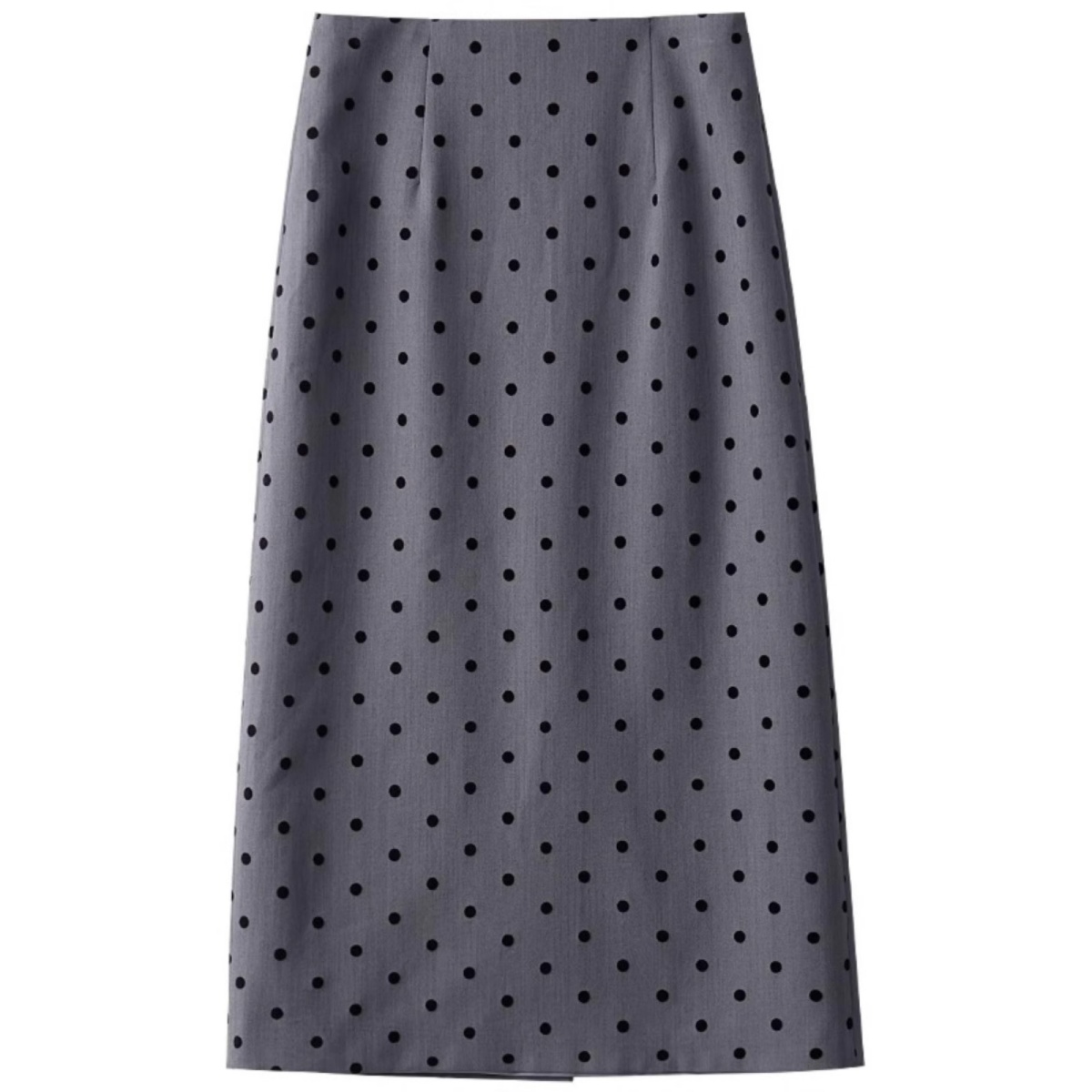 灰色波点半身裙女春秋季2025新款高腰中长包臀裙毛呢直筒a字裙子