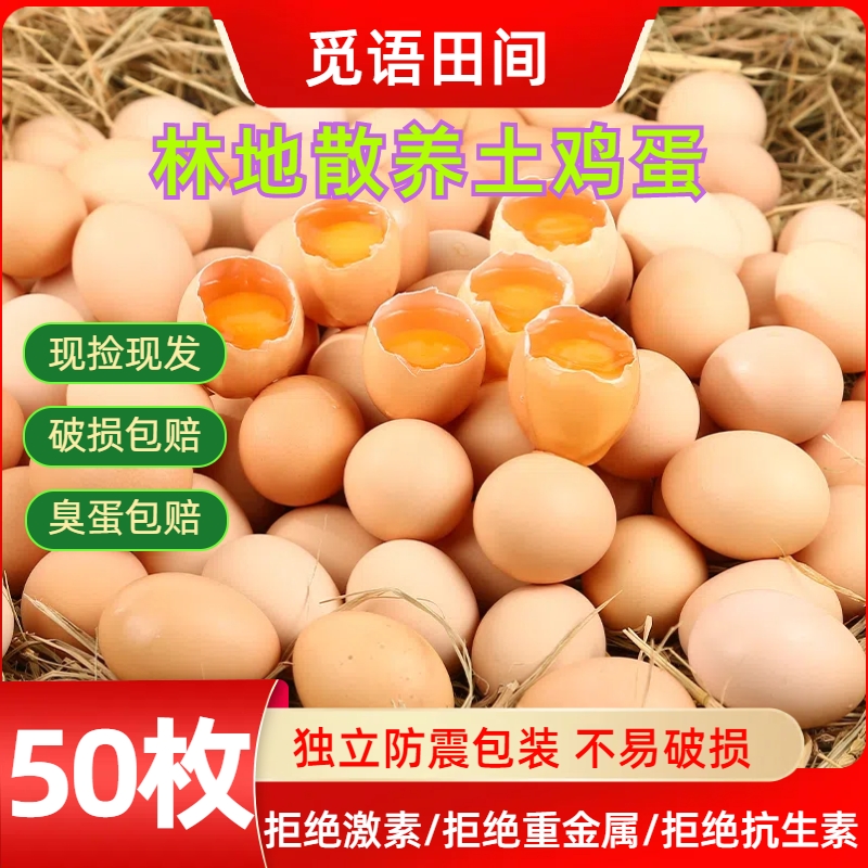 【新品50枚】山林散养土鸡蛋新鲜鸡蛋营养健康每日甄选40-50克鲜蛋