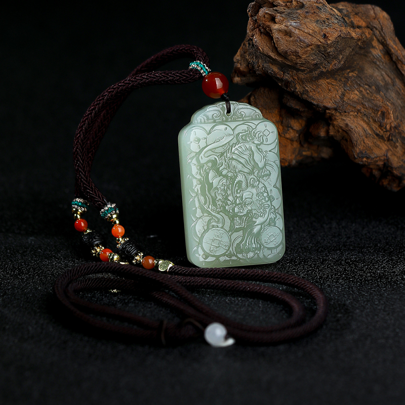 【星光村小飞D15108】和田玉貔貅吊坠