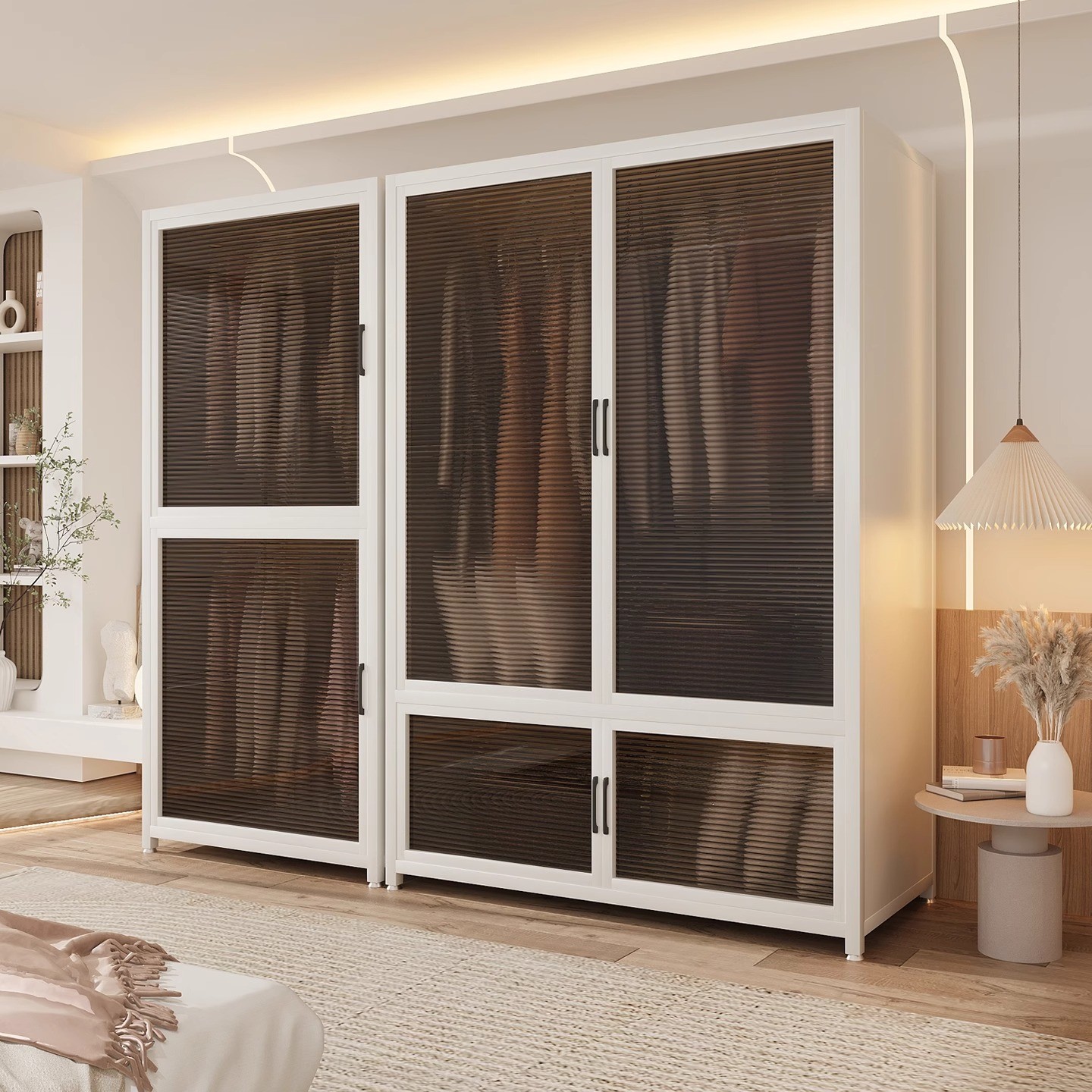 衣柜卧室家用金属衣柜简易钢制组装衣柜衣服收纳柜2025新款爆款