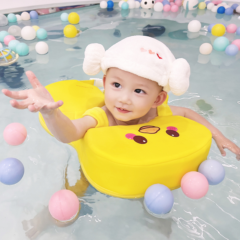 KLEYOU婴儿游泳圈免充气腋下卡通可爱0到3岁小月龄宝宝泡澡可拆洗