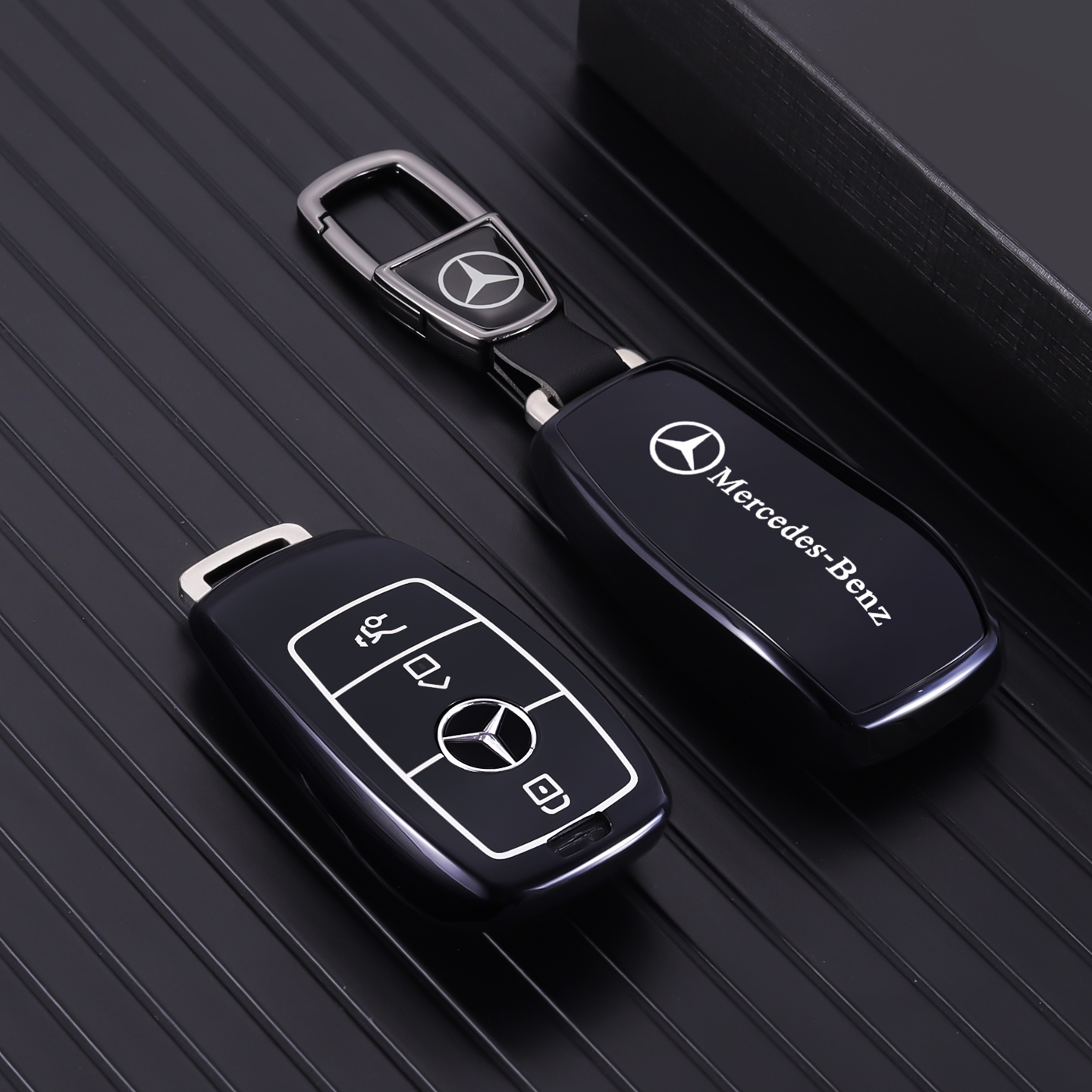 奔驰钥匙套e300l a200 c260l glc glb220 gla gle350汽车e260壳扣