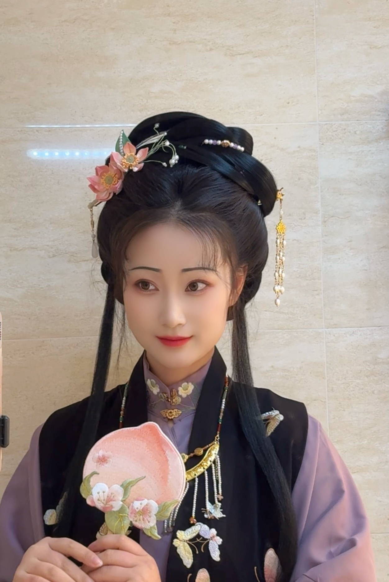 百搭懒人抓夹垫发包汉服假发古风头饰女一体式古装发髻盘发造型