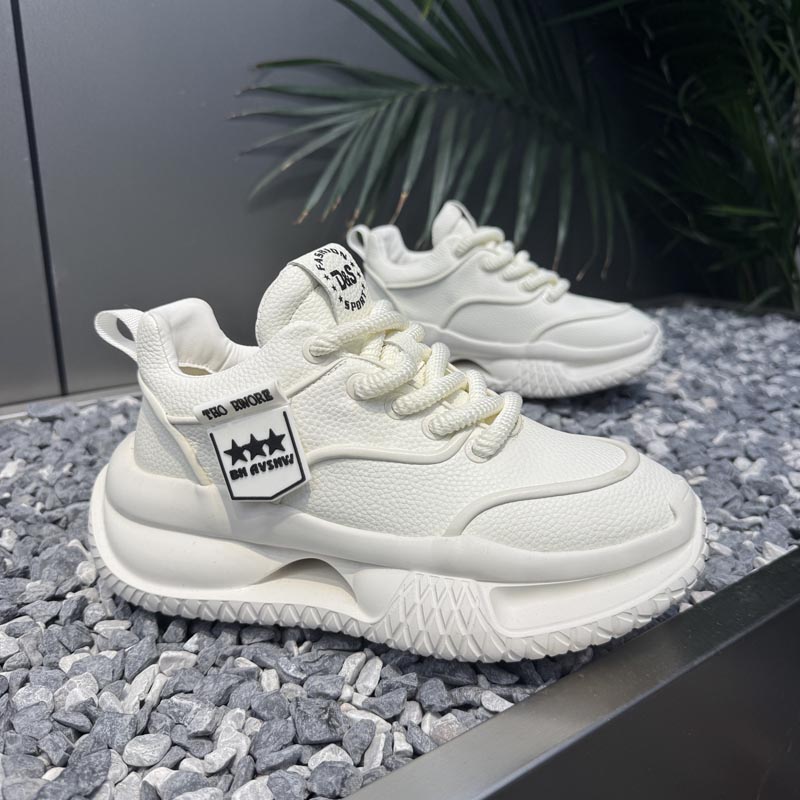 欧洲老爹鞋秋冬款男鞋厚底增高休闲鞋皮面时尚加绒防寒男鞋运动鞋