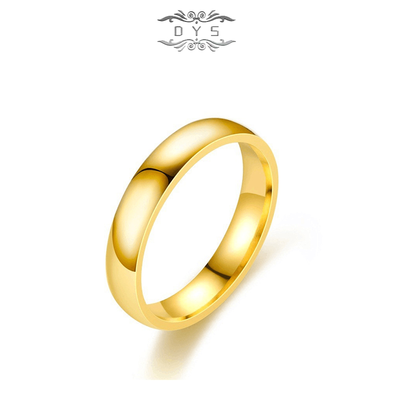 钛钢戒指 气质欧美小众钛钢戒指男女素圈韩版简约光面情侣戒指