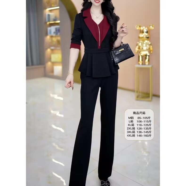 【上衣+裤子】优雅新款气质时尚大气减龄收腰显瘦套裤M-4XL-27700