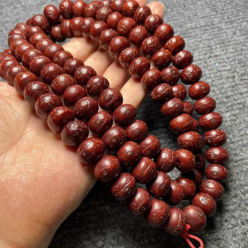 包浆尼泊尔老凤眼菩提108颗佛珠手链原桩小凤眼凤眼菩提手串