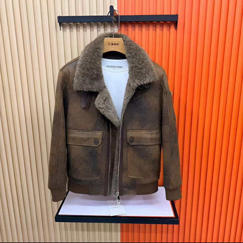 男装休闲潮流夹克款保暖男冬季防水直下摆标准型夹克翻领领潮流