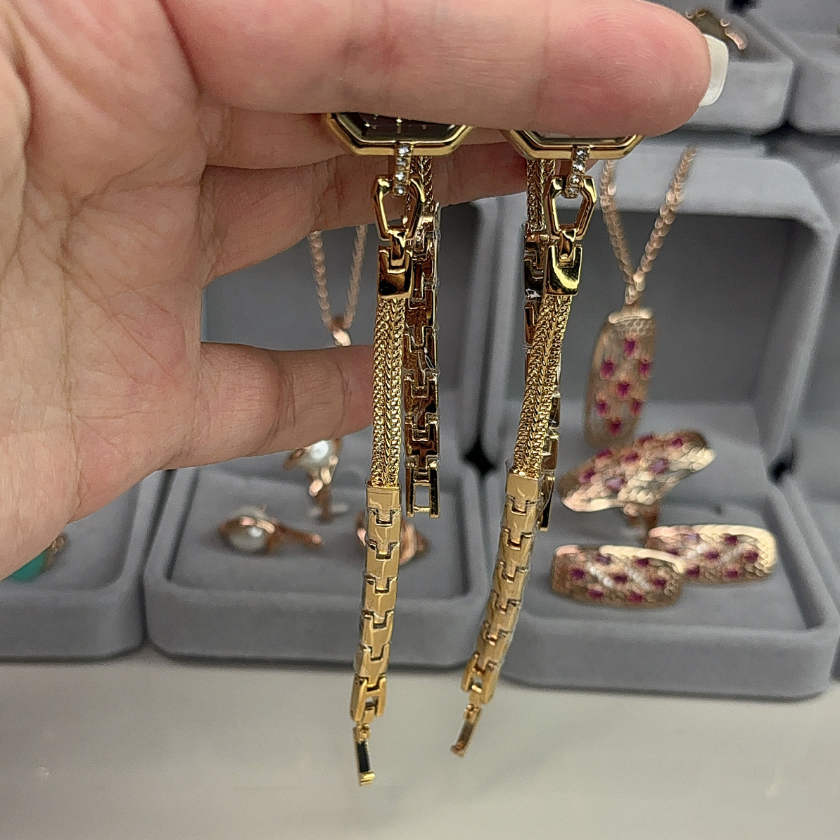 铜合金手链 新款镀金款两色手链