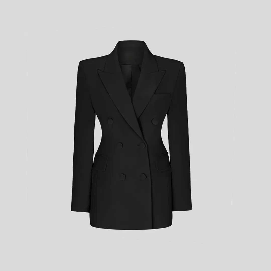 构筑极简艺术美感 Designe新款高级蚂蚁腰显瘦气质西装外套女