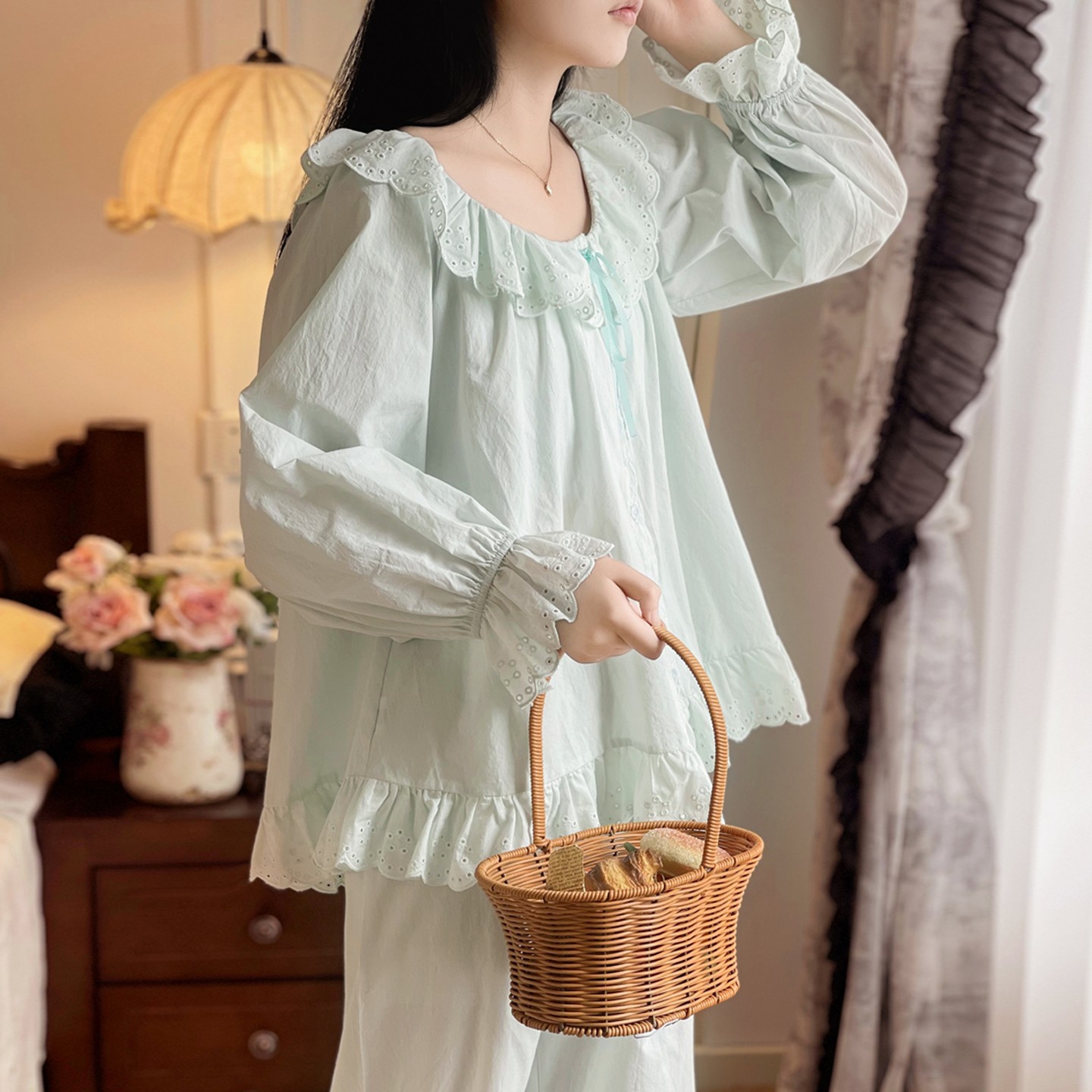 睡衣女士春秋纯棉长袖女款秋季2025年新款高档公主大码宽松家居服