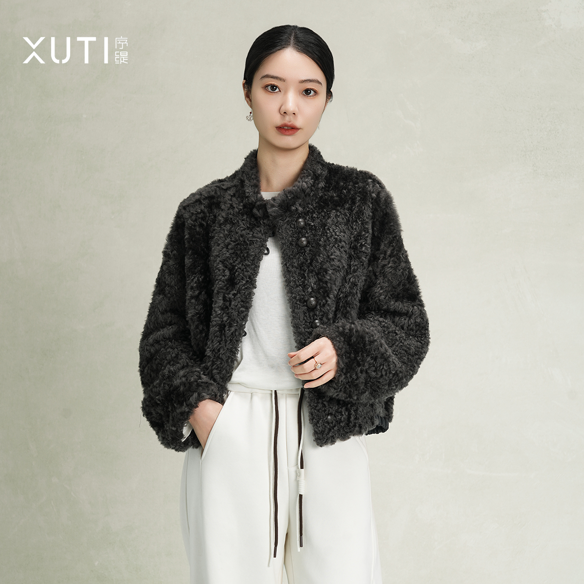 序缇『烟雨茸茸』乐芙兰皮毛一体 高端皮草外套女J135-27018