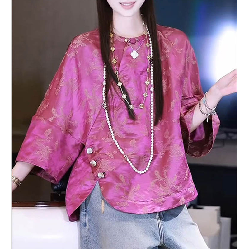 2025年早秋新款新中式国风上衣年轻款复古改良唐装轻奢高级感小衫