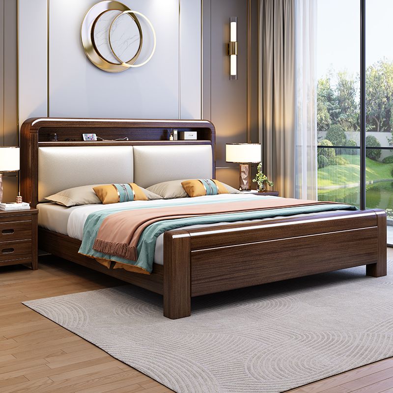 唐宏新中式榫卯结构软靠实木床简约大气多功能家用储物主卧双人床