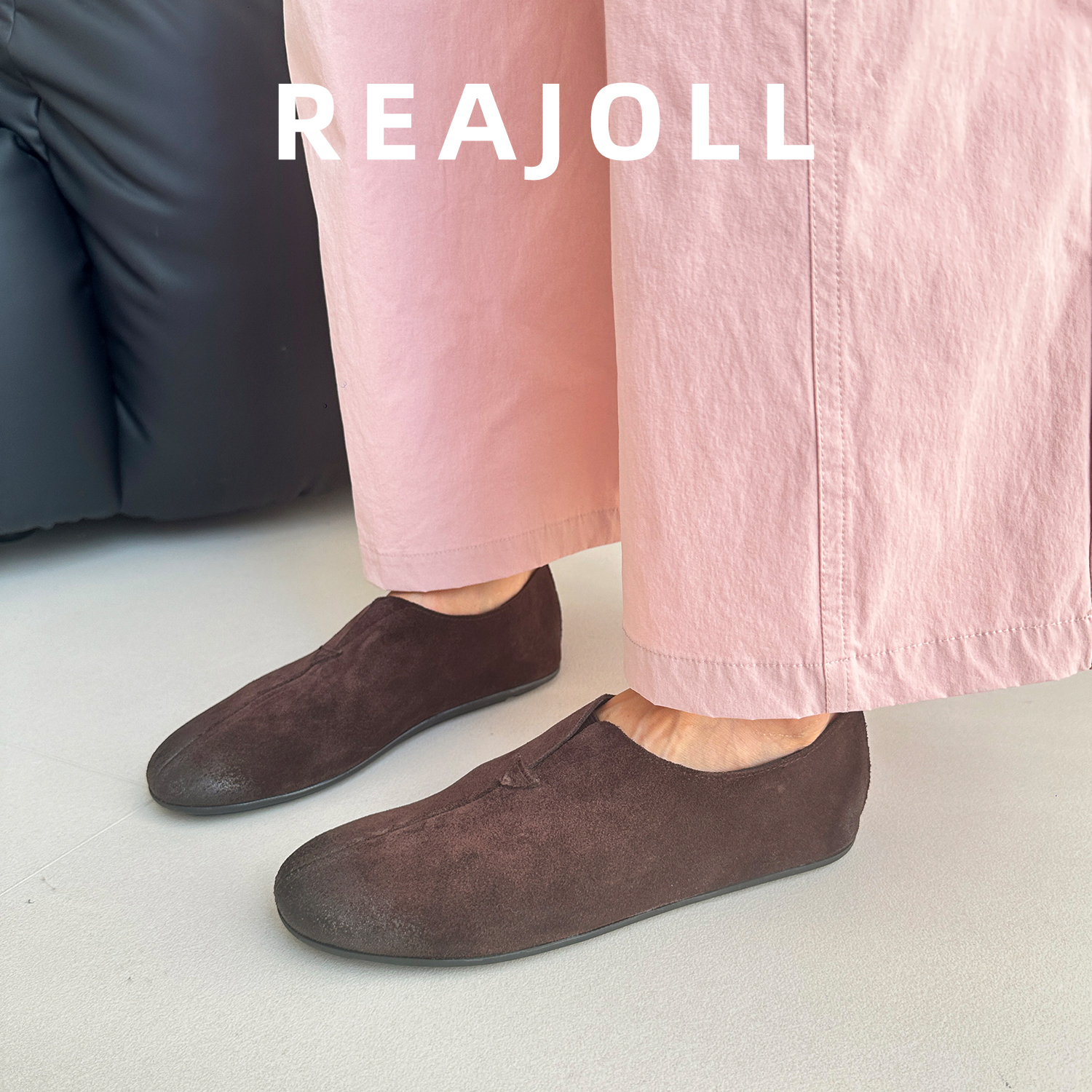 单鞋女鞋新款2025爆款时尚优雅平底鞋法式网红棕色高级感乐福鞋女