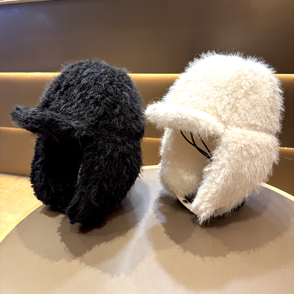 儿童帽子中大童冬天加绒时尚毛绒帽骑车防风保暖雷锋帽护耳滑雪帽