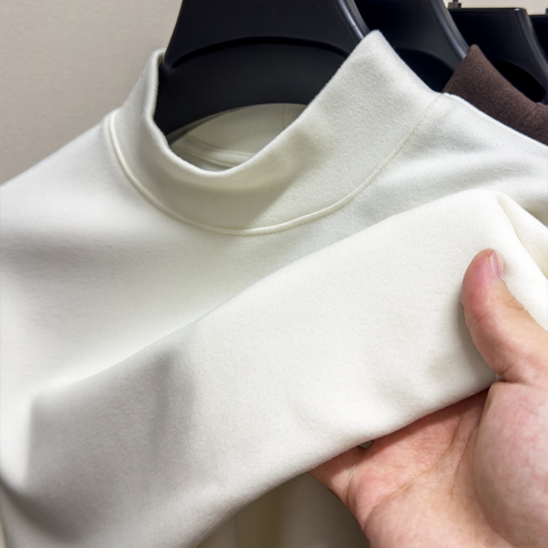 CATIA SELI秋冬德绒打底衫男士磨毛青年长袖保暖加厚双面绒卫衣