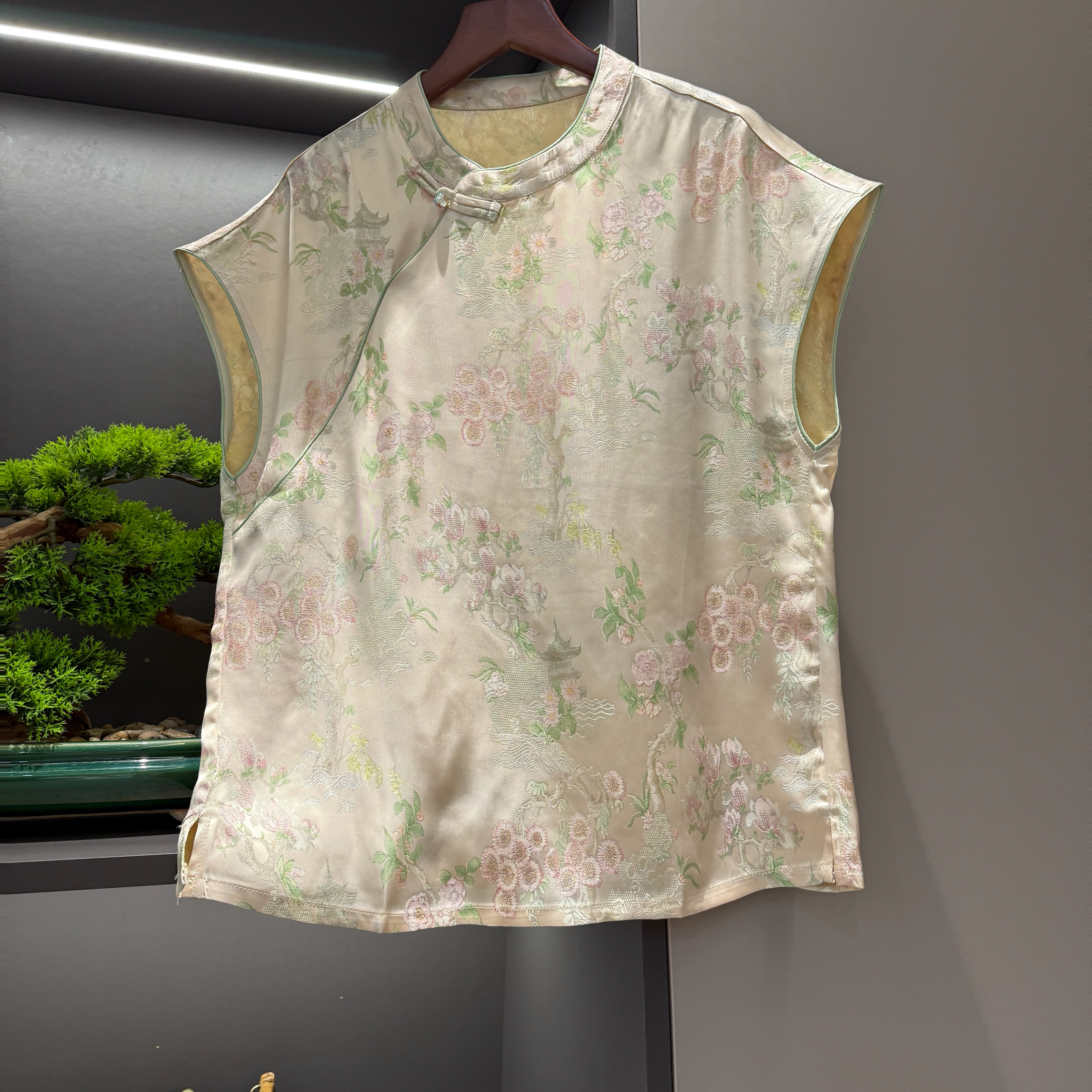 中式上衣复古斜襟盘扣传统改良夏季兰花宽松气质上衣5638