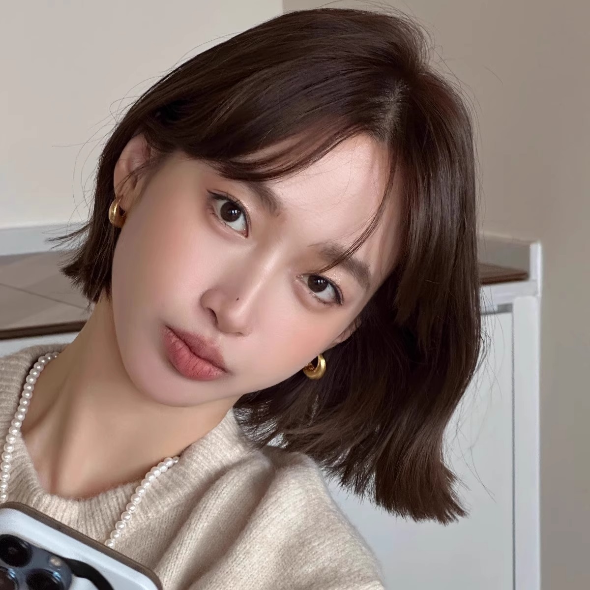 925银耳饰 高级感拉丝耳圈新款爆款金色圈圈耳饰耳扣925银针耳钉