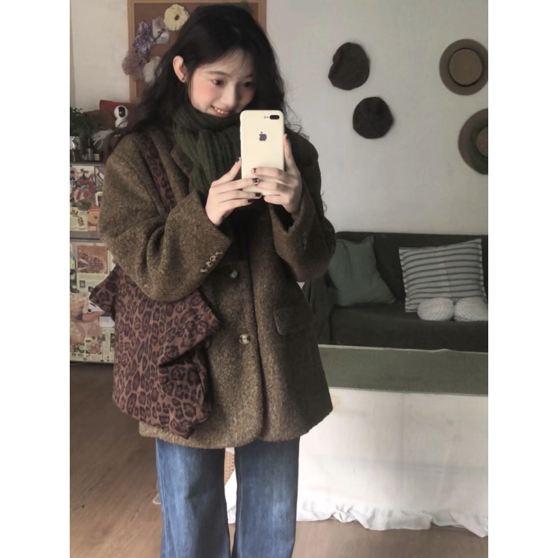 MARIE.COCO高级感西装妮子大衣保暖外套女冬季新款百搭显瘦牛仔裤