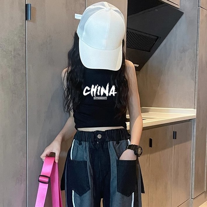 女童背心外穿夏季2025新款薄款打底夏装短款吊带t恤儿童无袖上衣9