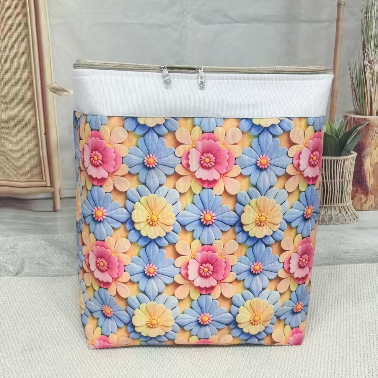 拉萨发货西藏包邮被子衣物整理袋加厚大号防尘印花可折叠收纳箱