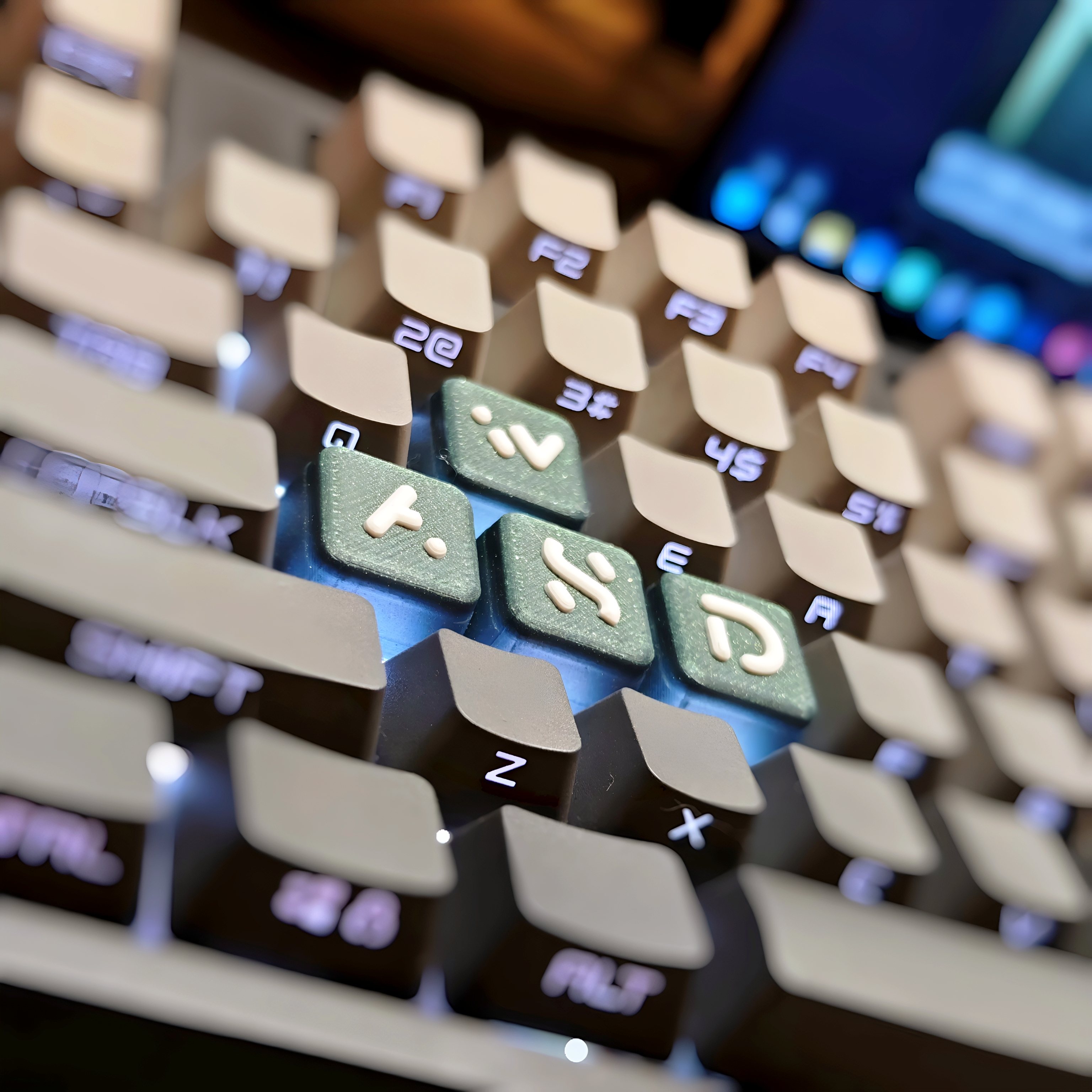 3D 打印 彩色无方向机械键帽 PLA 材质客制化DIY个性