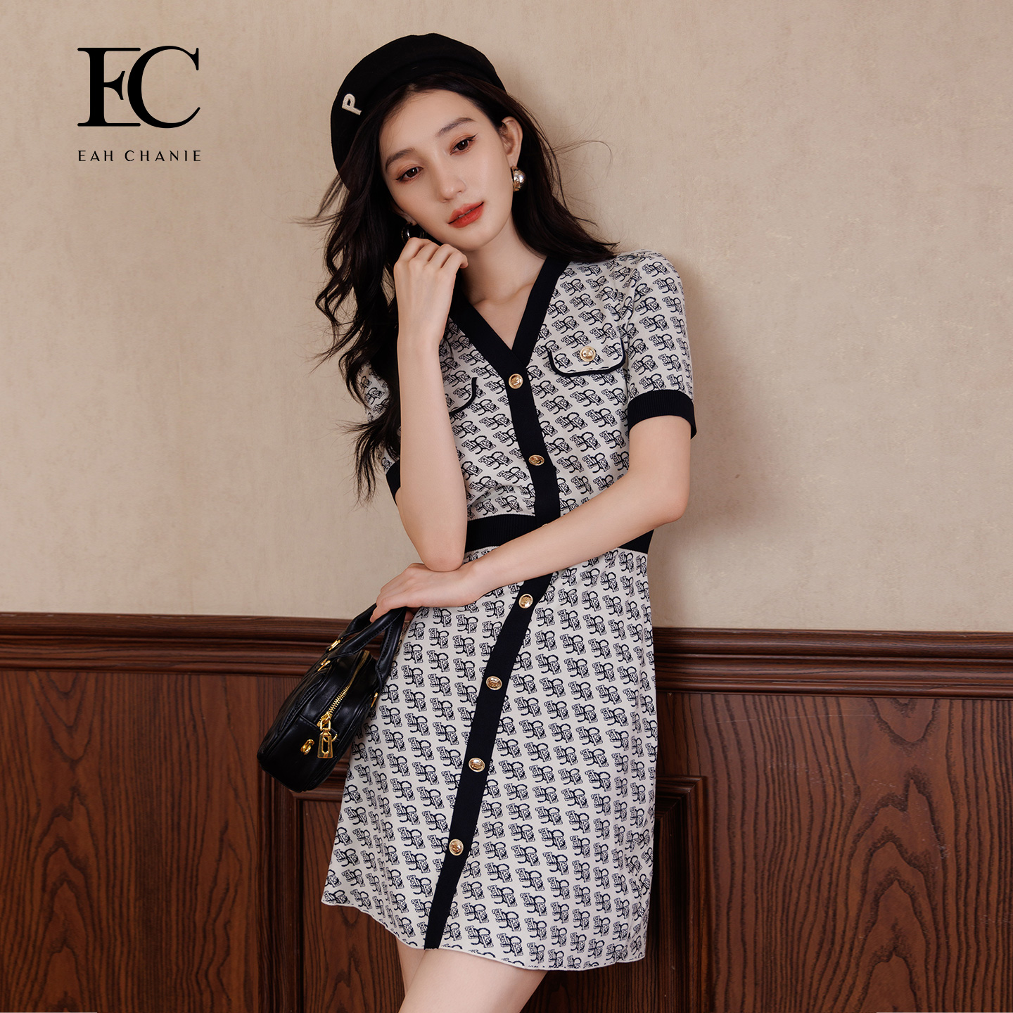 EAH CHANIE2025秋季新款连衣裙法式优雅小香风短裙9739ML305