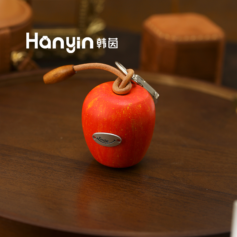 铜合金木质吊坠 平安夜圣诞节礼物仿真苹果手机包包挂件钥匙扣