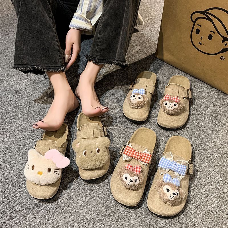 包头网红可爱卡通勃肯鞋女学生2025年春秋季新款增高外穿时尚软底