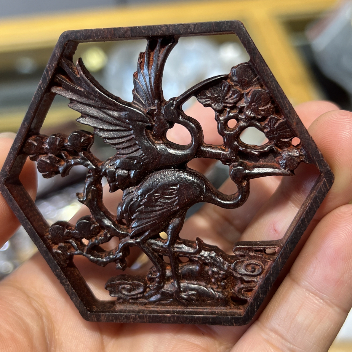 印度小叶紫檀实用二胡配件二胡窗花适用于二胡演奏实木二胡音窗