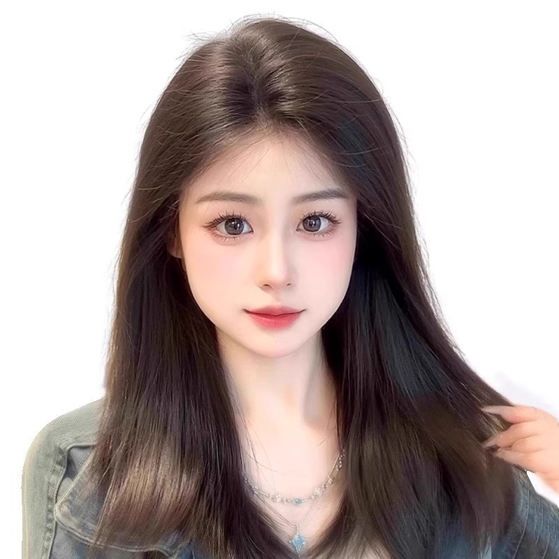 假发女片头顶真发自然前额隐形无痕蕾丝网遮白发增发量蓬松补发片