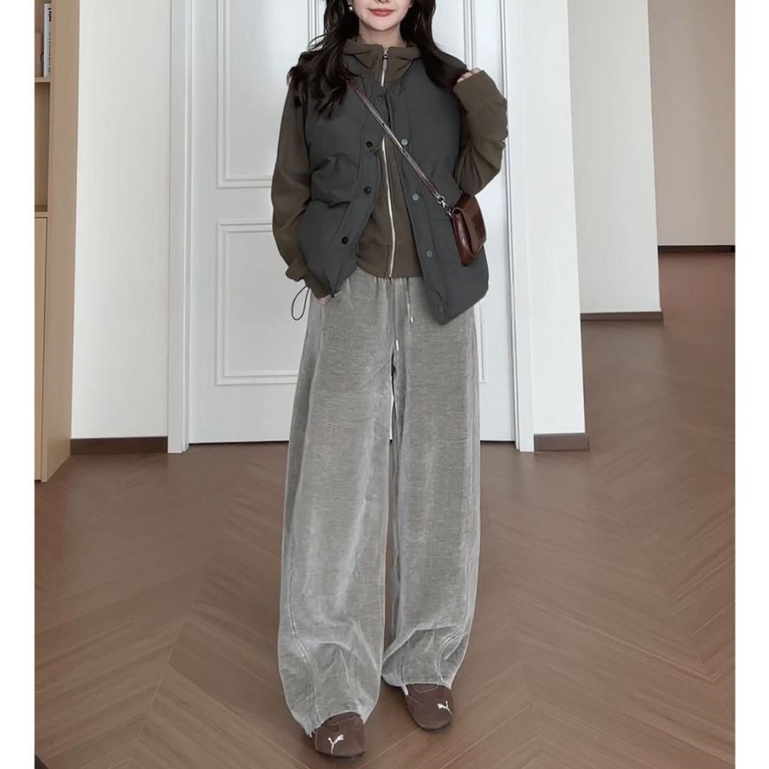 【秋桉之森】时尚百搭简约显瘦秋季直筒裤女