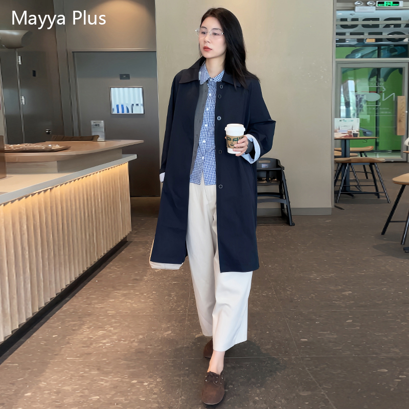 【收藏家】Mayya Plus麦芽定制轻奢气质流光风风衣32536838