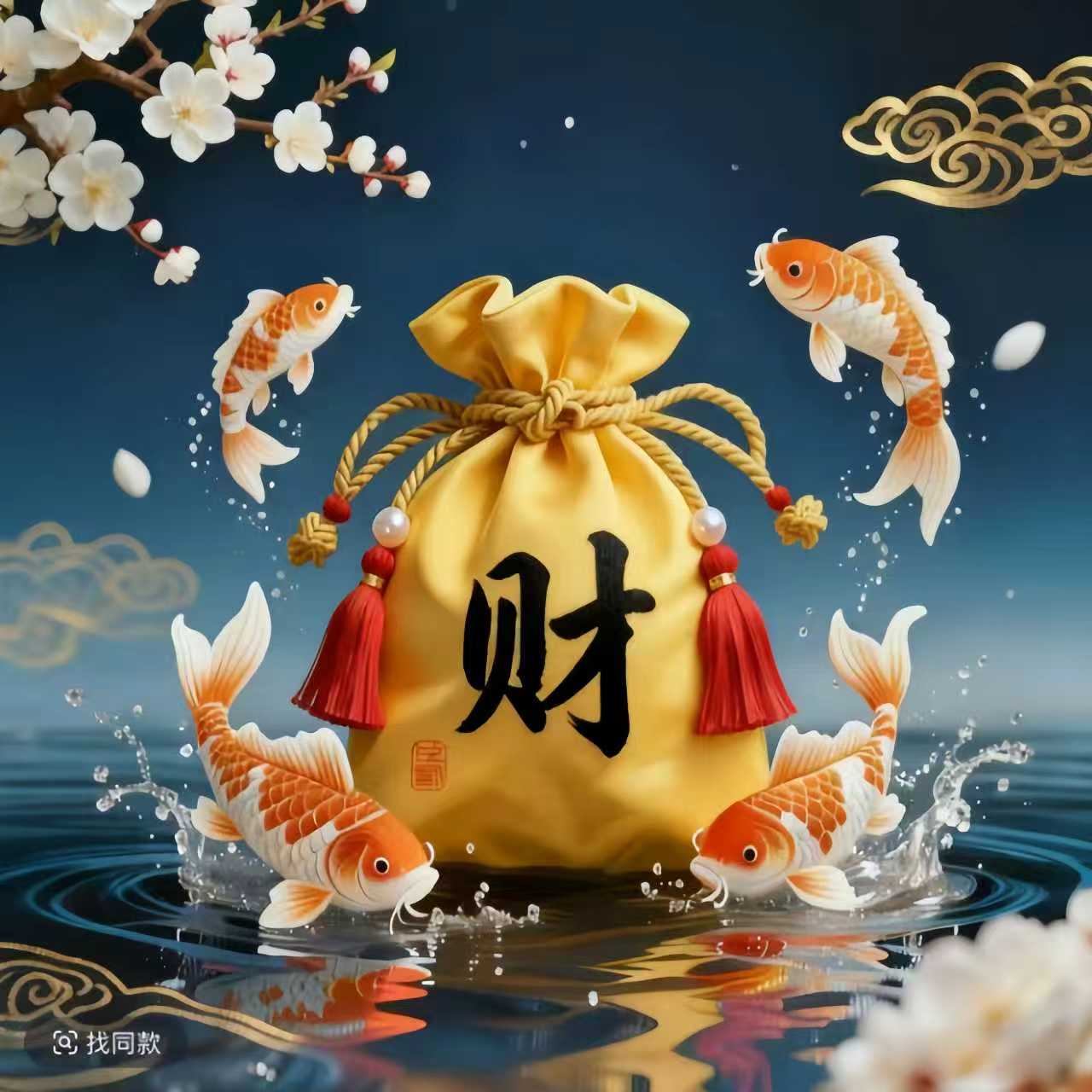 3号 米米 手绘卡 生肖贴福卡