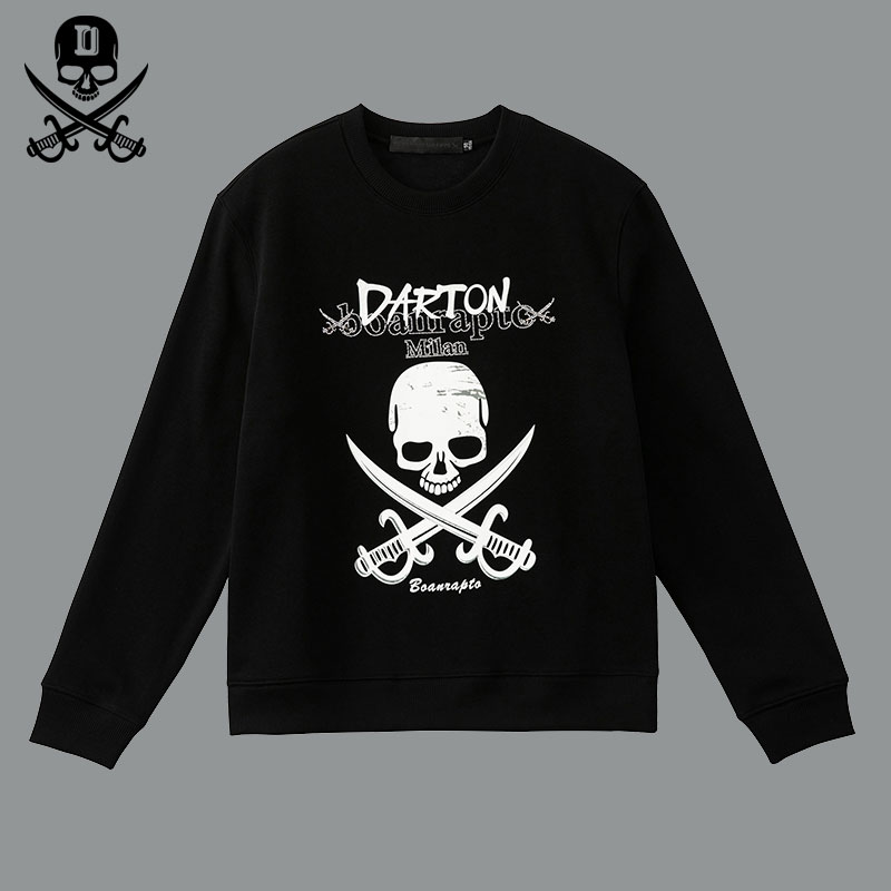 DA双刀男士秋冬新款卫衣秋季长袖套头T恤宽松圆领时尚休闲打底560