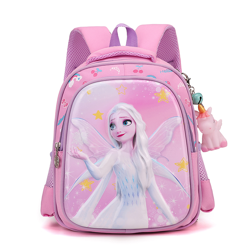 爱莎公主书包幼儿园女孩2-5岁小中班入学双肩包男童可爱防水背包