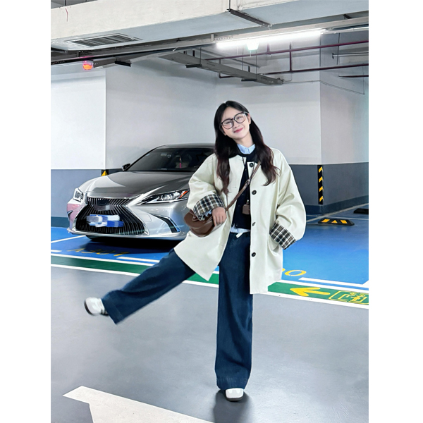 中长款白色爆款风衣外套女2025春秋新款小个子韩系高级感日系休闲