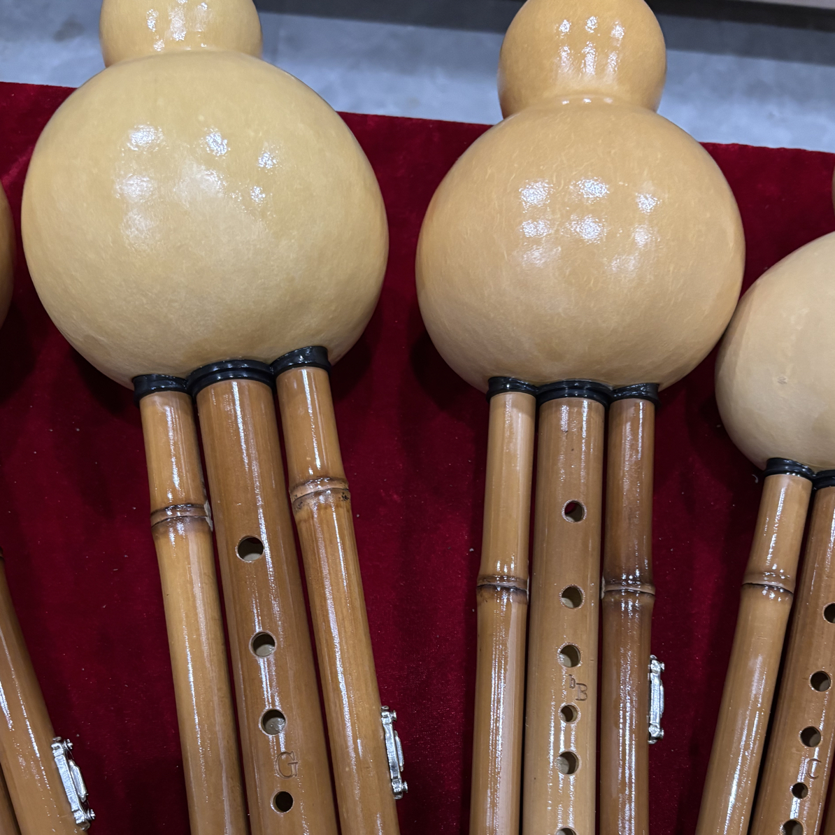 管睿名师监制复古型金竹演奏级葫芦丝