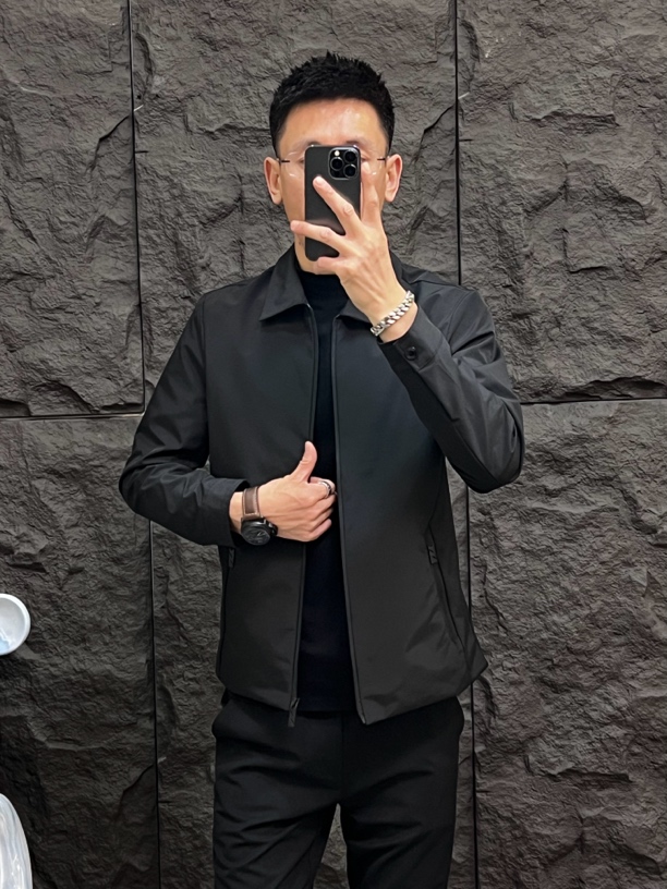 2025秋冬百搭轻奢商务休闲二棉拉链口袋男士翻领夹克外套～J8101-1