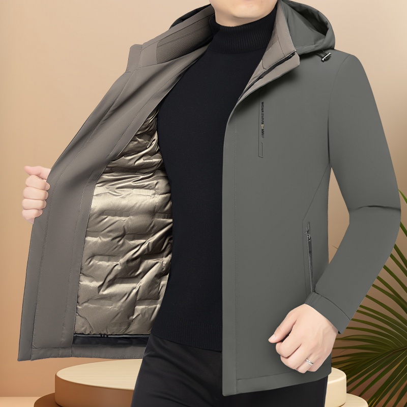 【羽绒服】高端商务男士连帽短款羽绒服外套防寒服休闲加厚保暖新款