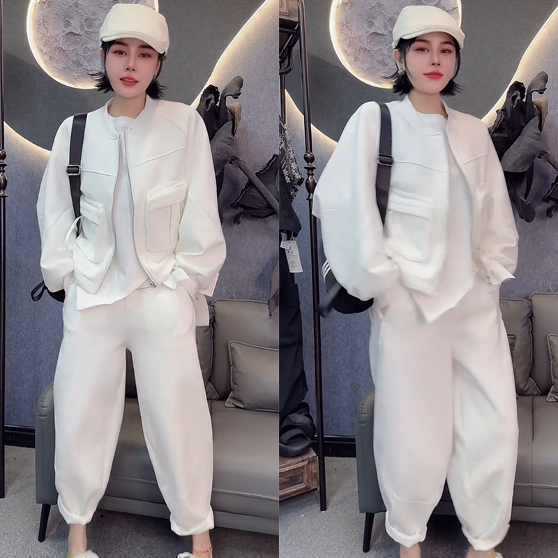 2025秋季新款时尚显瘦气质网红高档套装女高级百搭宽松大码两件套